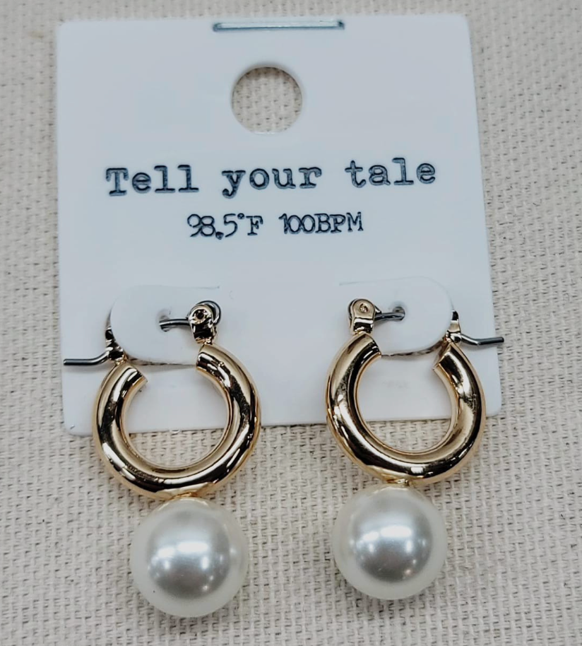 Hoop Pearl Earring